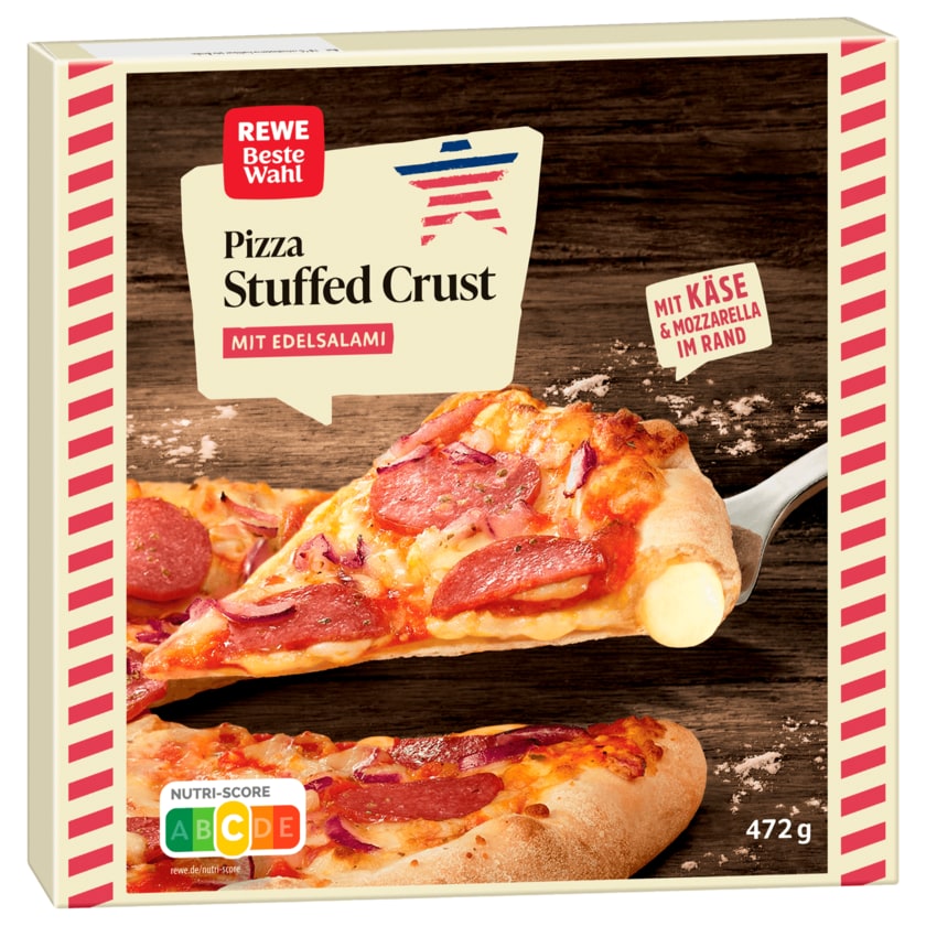 REWE Stuffed Crust Pizza Salami 472g